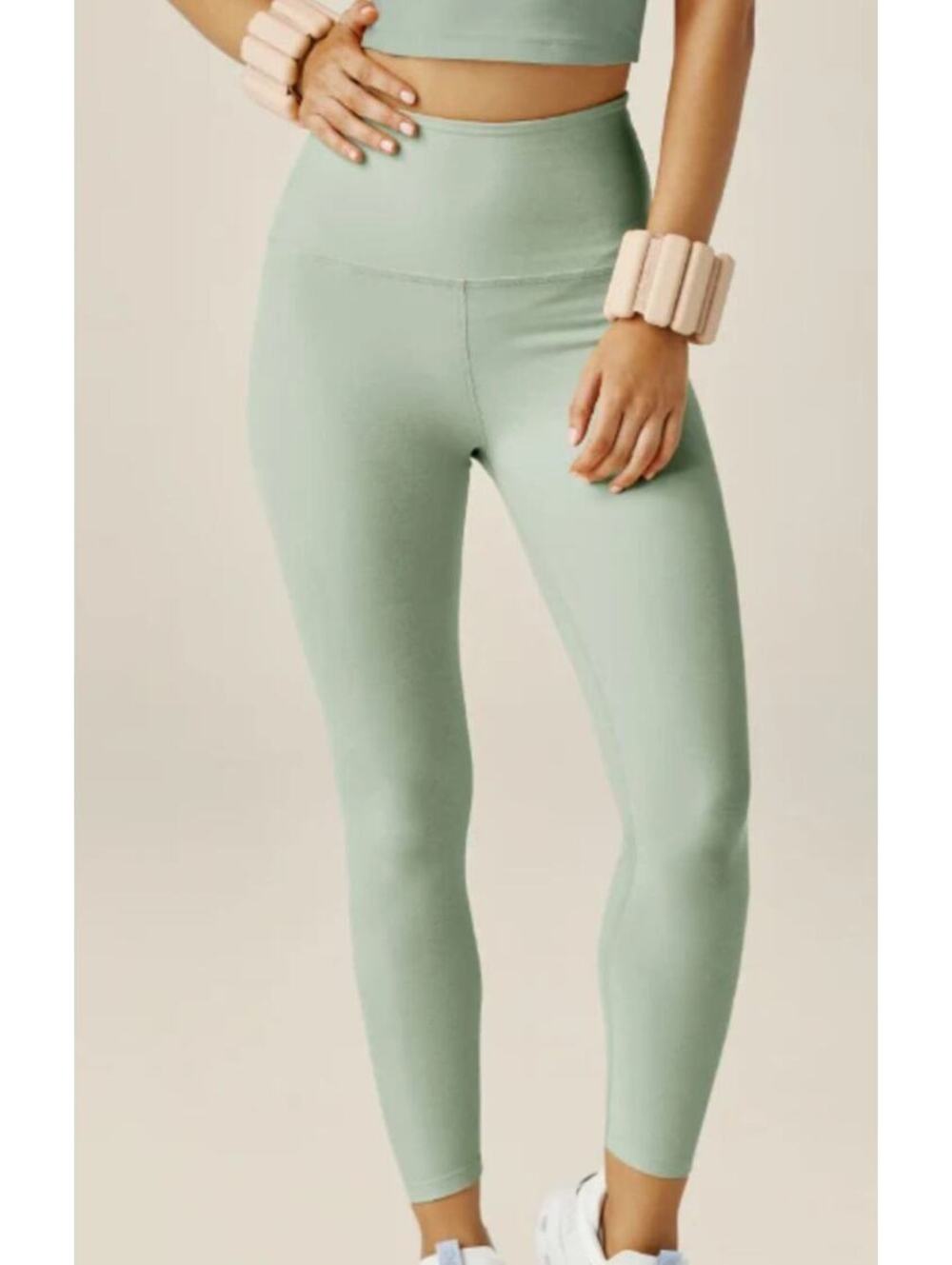NWT Beyond Yoga Spacedye Caught in the Midi Hi-Rise Minty Slate Heather Size XL